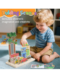 Rompecabezas de Madera Montessori XPIY 3D para Niños 1-3 Años 2