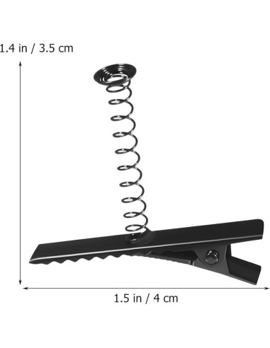 100 Clips de Pelo en Forma de Pato FOMIYES - Metal Negro DIY