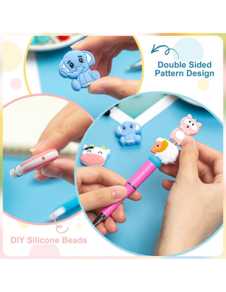 15 Perlas de Silicona Animales FFNIU 2mm para Manualidades