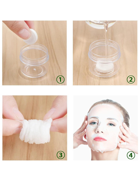 100PCS Hoja de Máscara Facial de Algodón Comprimido SADYFON