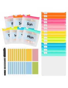 Bolsas de Píldoras Reutilizables MARFOREVER 25 Pcs Organizador