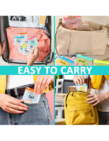 Bolsas de Píldoras Reutilizables MARFOREVER 25 Pcs Organizador
