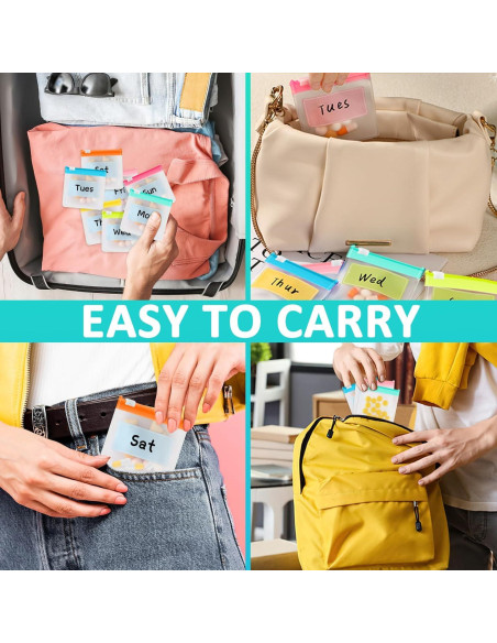 Bolsas de Píldoras Reutilizables MARFOREVER 25 Pcs Organizador