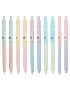 Bolígrafos de Gel Ddaowanx 10 Pcs 0.7mm Tinta Negra Rápida