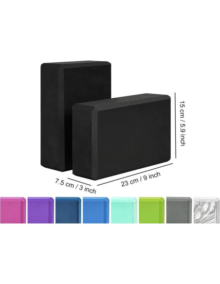 Bloques de Yoga Exerz 2 Pack Antideslizantes 23x15x7.5 cm Bloques de Yoga Exerz 2 Pack Antideslizantes 23x15x7.5 cm