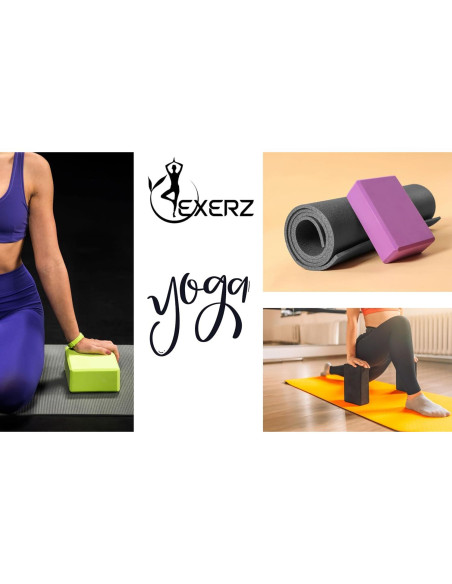 Bloques de Yoga Exerz 2 Pack Antideslizantes 23x15x7.5 cm Bloques de Yoga Exerz 2 Pack Antideslizantes 23x15x7.5 cm