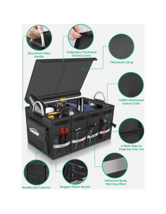 Organizador de Maletero Oasser E3 Grande Negro 65L Impermeable 2