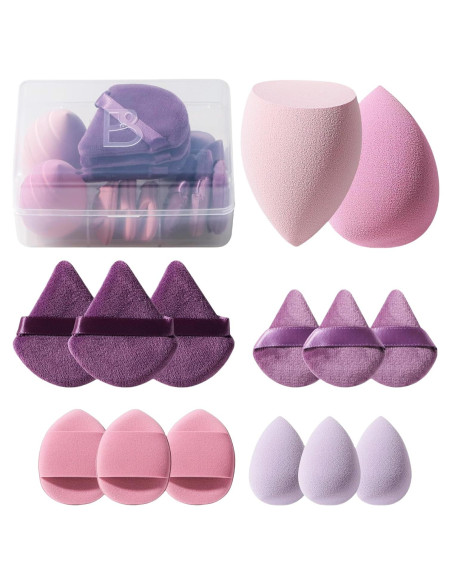 Juego de Esponjas de Maquillaje BS-MALL 14 Pcs Multicolores