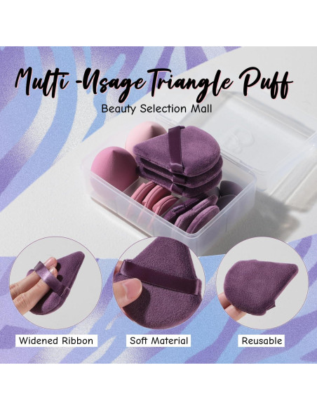 Juego de Esponjas de Maquillaje BS-MALL 14 Pcs Multicolores