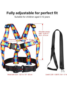 Arnés de Seguridad Ajustable HOOMTREE para Niños 3-12 Años 2