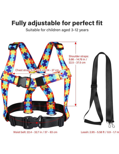 Arnés de Seguridad Ajustable HOOMTREE para Niños 3-12 Años