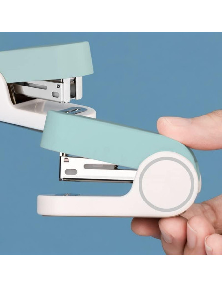 Grapadora Mini Urradia Azul 20 Hojas 830 Grapas Compacta