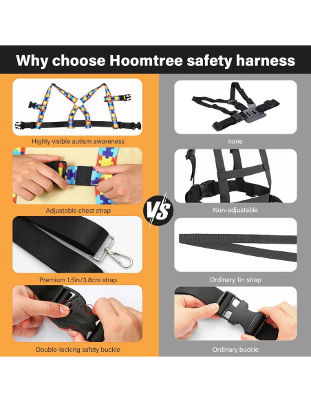 Arnés de Seguridad Ajustable HOOMTREE para Niños 3-12 Años