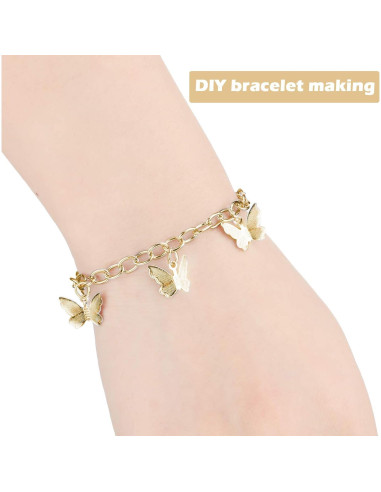 Cadenas de Pulsera Hicarer 24 Piezas Cierre de Palanca Oro