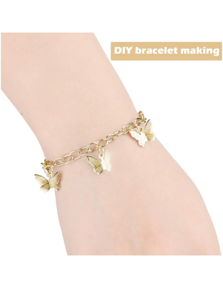 Cadenas de Pulsera Hicarer 24 Piezas Cierre de Palanca Oro