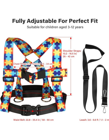 Arnés de Seguridad Ajustable HOOMTREE para Niños 3-12 Años
