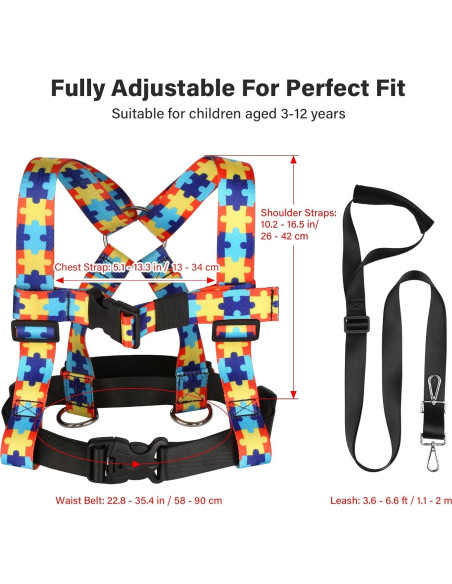 Arnés de Seguridad Ajustable HOOMTREE para Niños 3-12 Años