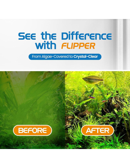 Raspador de Algas FL!PPER 25.4 cm para Acuarios de Vidrio y Acrílico