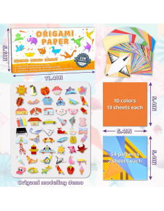 Kit de Origami MOBYKE 238 Hojas para Niños - 54 Proyectos 2