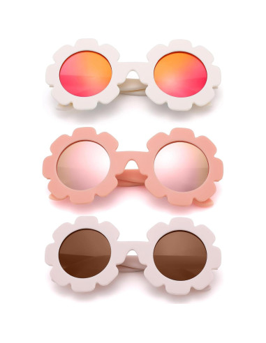 Gafas de sol polarizadas UV400 para bebés - Irrompibles con flores