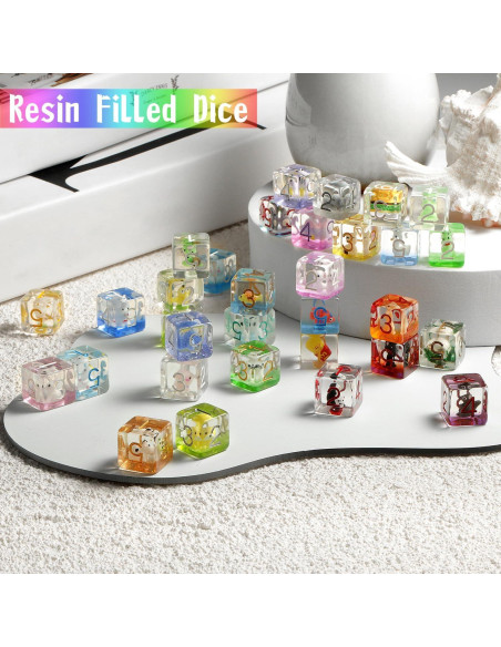 Juego de Dados DND Oso de Miel 7PCS con Bolsa de Terciopelo Juego de Dados DND Oso de Miel 7PCS con Bolsa de Terciopelo