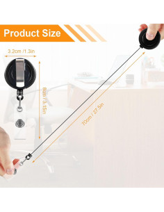 Paquete de 100 Clips Retráctiles Beieverluck para Identificación 2