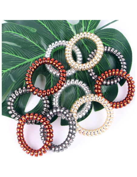 10 Gomas de Pelo Espirales Sin Marcas SIADEE Multicolor