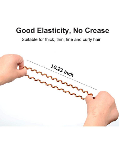 10 Gomas de Pelo Espirales Sin Marcas SIADEE Multicolor