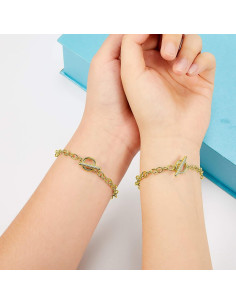 20 Pulseras de Cadena de Acero Inoxidable Junkin 18 cm Dorado 2