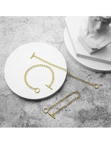 20 Pulseras de Cadena de Acero Inoxidable Junkin 18 cm Dorado