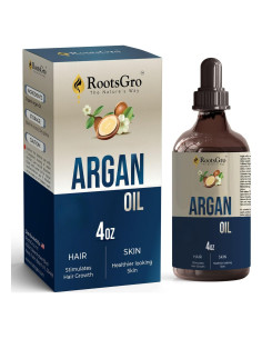 Aceite de Argán RootsGro 118 ml - Multiusos para Cabello, Piel y Uñas