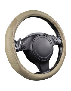Cubierta de Volante CAR PASS Beige Fibra de Carbono Universal 2