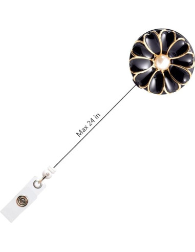 Porta Credencial Retráctil Qinsuee - Paquete de 3 Negros