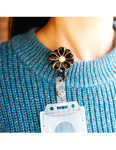 Porta Credencial Retráctil Qinsuee - Paquete de 3 Negros