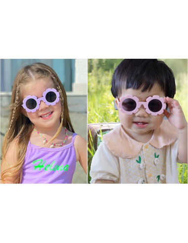 Gafas de sol polarizadas para bebés con correa ajustable - Rosa
