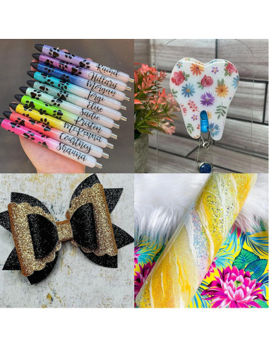 Juego de Brillantina Fina Holográfica Linwulte 20 Colores 300g