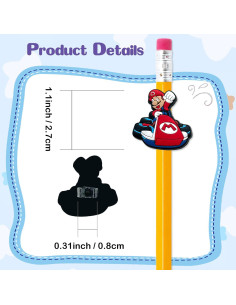 Goma de Lápiz de Caricatura Garetheora - 30 Piezas Variadas 2