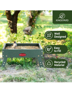Comedero para Aves Kingsyard Verde 2.27 kg Plataforma Ecológico 2