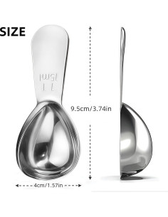 Set de 3 cucharas medidoras de acero inoxidable 15ml 2