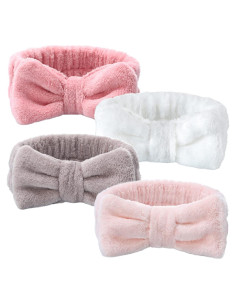 Banda de Spa VITEVER 4 Pack Diadema Maquillaje Microfibra