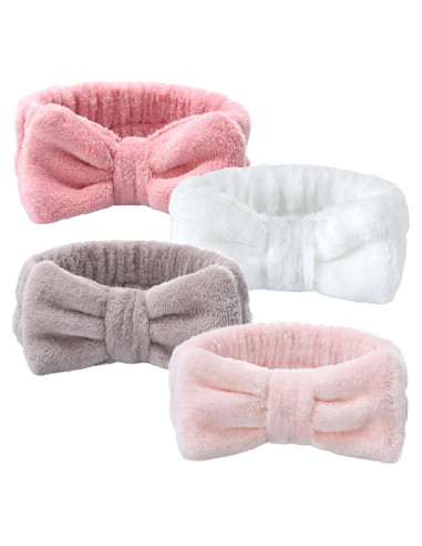 Banda de Spa VITEVER 4 Pack Diadema Maquillaje Microfibra
