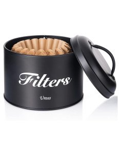 Soporte de Filtro de Café Uross Negro - Contenedor Redondo 16cm