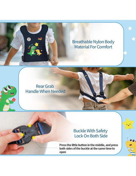 Arnés de Seguridad JXM para Niños con Asa Ajustable y Reflector