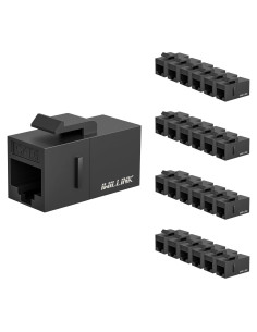 Acoplador RJ45 Cat6 Hembra a Hembra Iwillink 25-Pack Negro