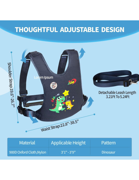 Arnés de Seguridad JXM para Niños con Asa Ajustable y Reflector