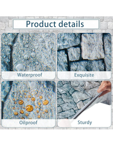 Mantel de Plástico Irenare Medieval 1.3x2.2m Estilo Piedra