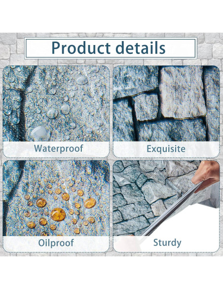 Mantel de Plástico Irenare Medieval 1.3x2.2m Estilo Piedra