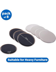 Deslizadores de Muebles Kayzn 12.7 cm Redondos Reutilizables 2