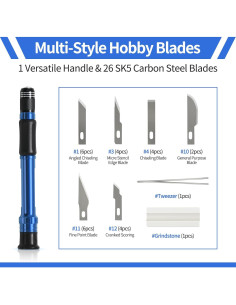 Juego de cuchillos de precisión JIAN 29 piezas manualidades 2