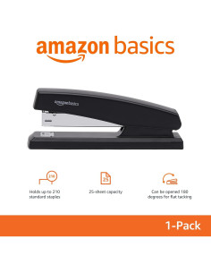 Grapadora Amazon Basics Negra con 1000 Grapas, 25 Hojas 2